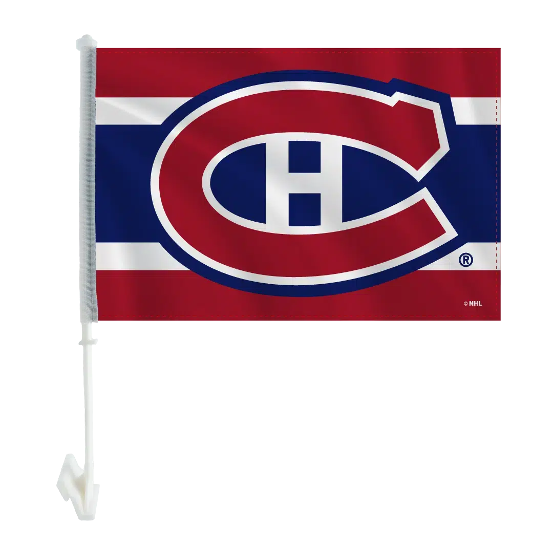 Licensed Montreal Canadiens Car Flags Double Stitched