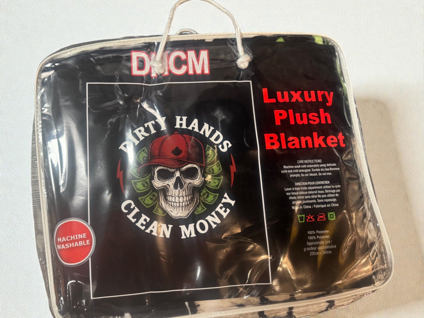 Dirty Hands Clean Money Queen Size Blanket