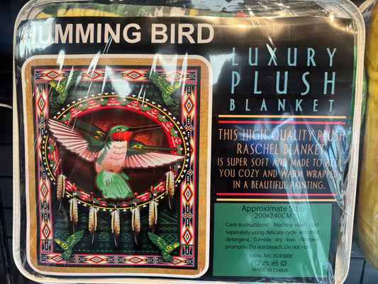 Humming Bird Blanket Queen Size