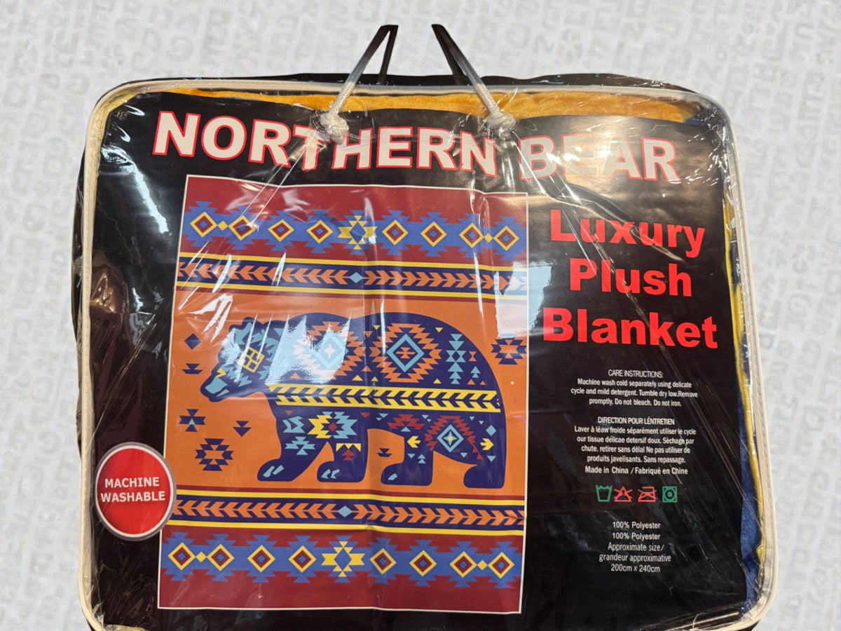 Northern bear Queen Size Blanket