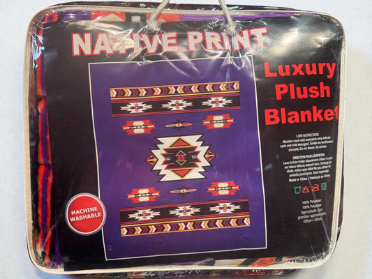 Purple Navajo Queen Size Blanket