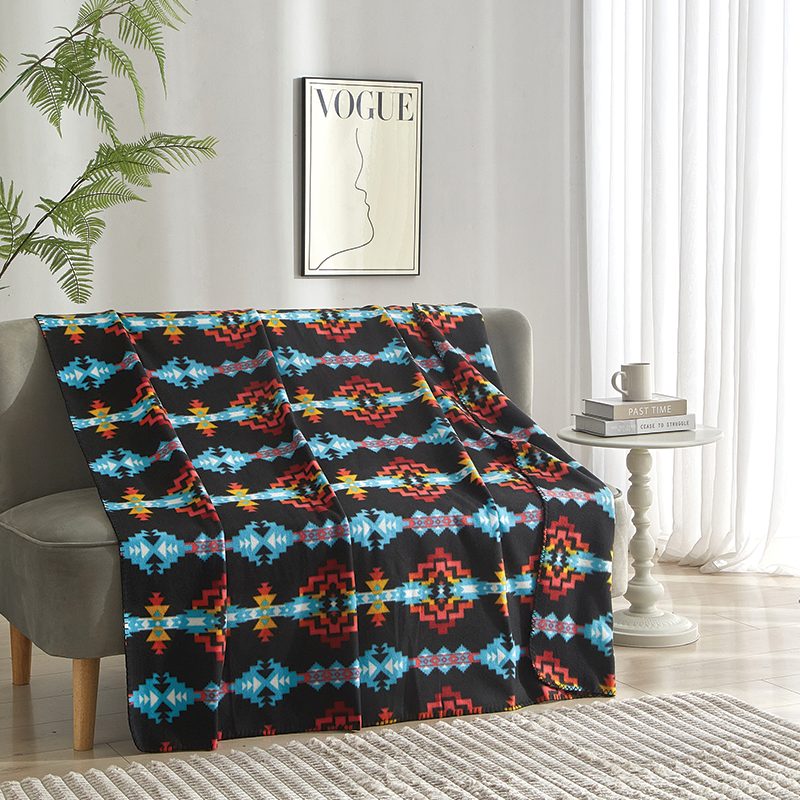 Solstice Pattern Polar Fleece Throw Blanket 50x60
