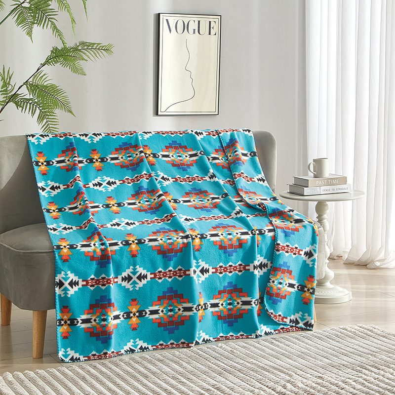 Solstice Pattern Polar Fleece Throw Blanket 50x60