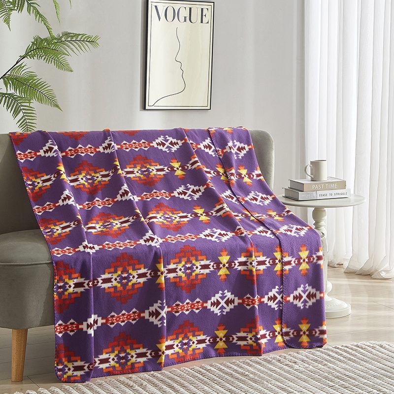 Solstice Pattern Polar Fleece Throw Blanket 50x60