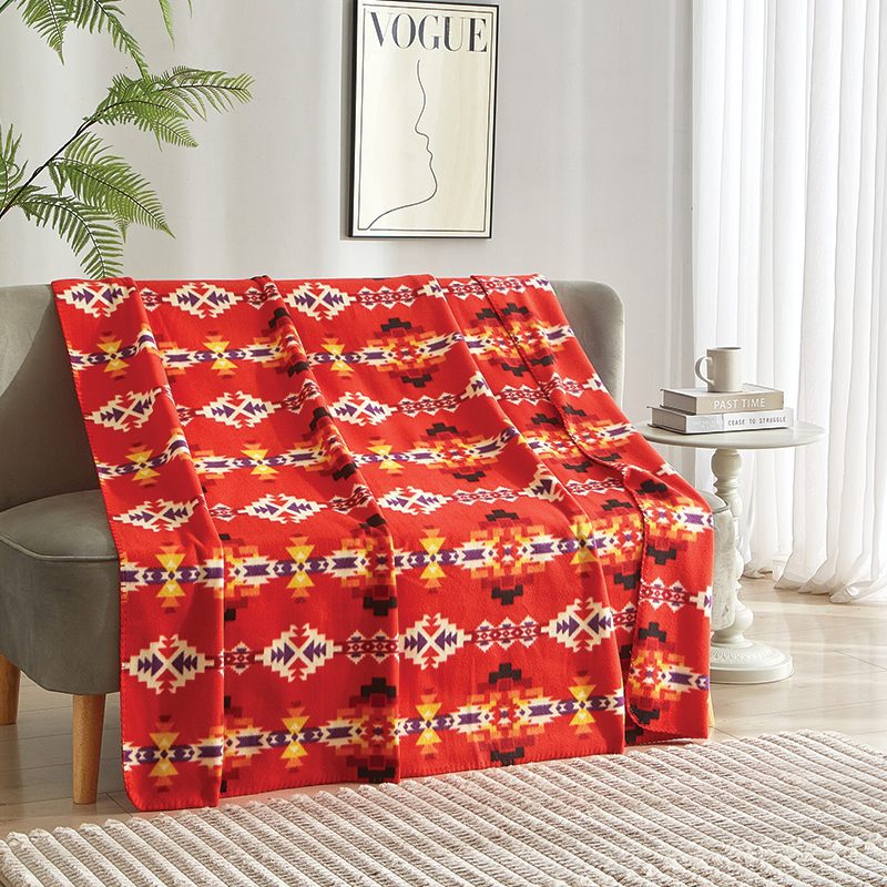Solstice Pattern Polar Fleece Throw Blanket 50x60