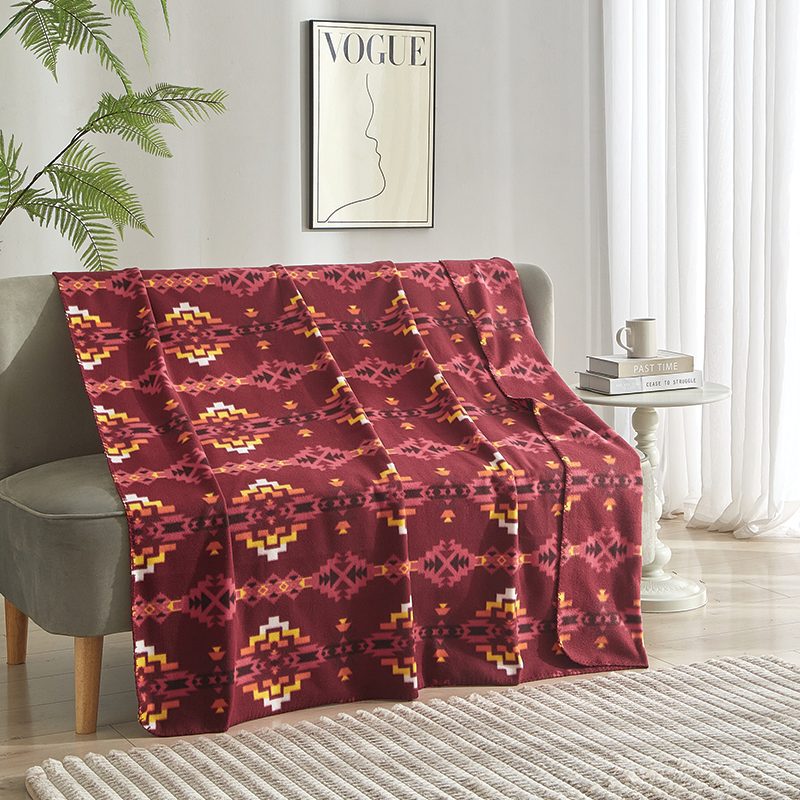 Solstice Pattern Polar Fleece Throw Blanket 50x60