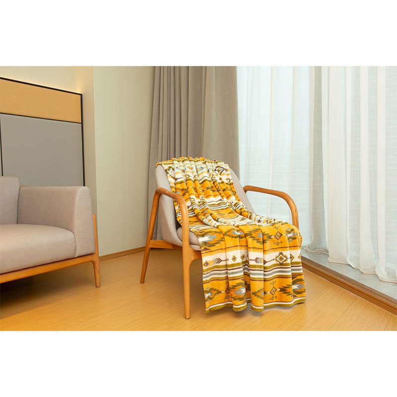 Micro plush (Coral fleece) Throw Blanket – Skipping Stones Design 50x60