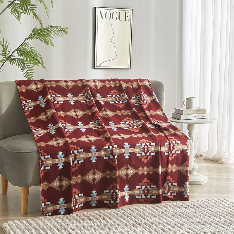 Solstice Pattern Polar Fleece Throw Blanket 50x60