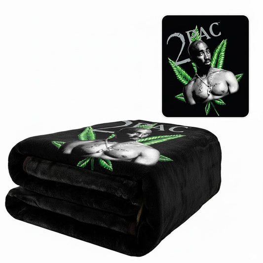 Tupac Weed Blanket Queen Size
